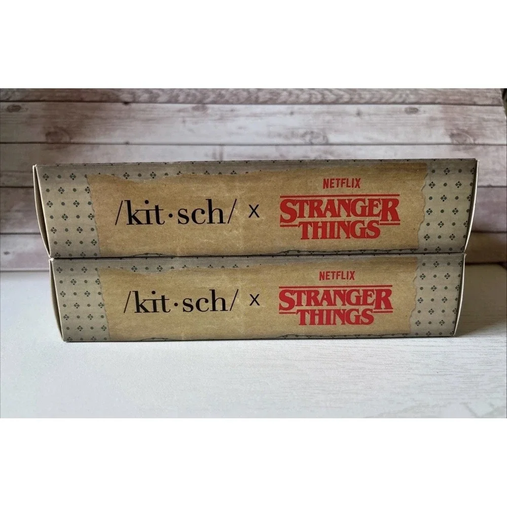 2 Pack - Kitsch x Stranger Things Rainbow Room 2 Satin Pillowcases & 2 Eyemasks